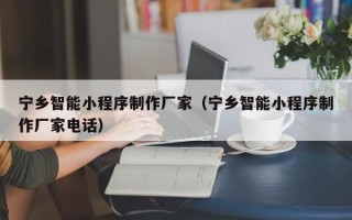 三明宁乡智能小程序制作厂家（宁乡智能小程序制作厂家电话）